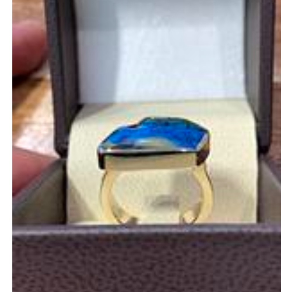 Custom Boulder Opal ring